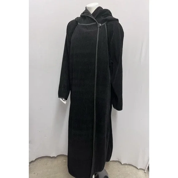 Mycra Pan One Reversible Coat Black Hood Artsy Style Size 1 - S/M Fits Large L - Picture 5 of 12
